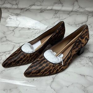 Women’s Bernardo Millie Leopard Block-Heel Pumps US Size 9M